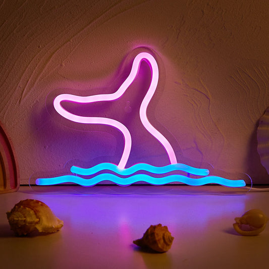 Mermaid LED Neon Sign USB Powered Neon Signs Night Light 3D Wall Art & Game Room Bedroom Living Room Decor Lamp Signs